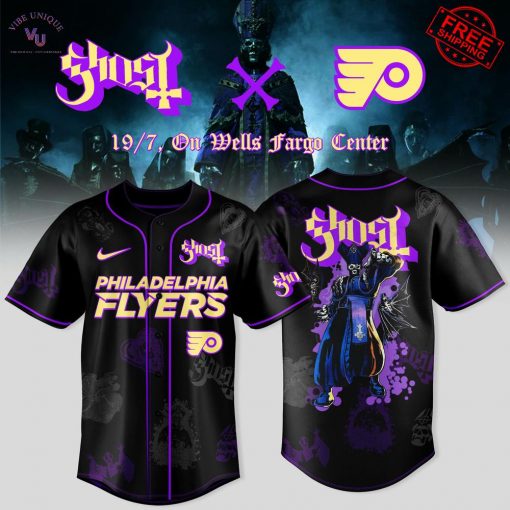 Philadelphia Flyers x Ghost Band Skeletour 2025 Limited Baseball Jersey