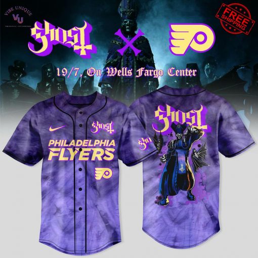 Philadelphia Flyers x Ghost Band Skeletour 2025 Limited Baseball Jersey