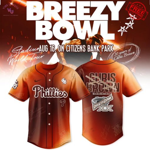 Philadelphia Phillies x Breezy Bowl XX Tour 2025 Limited Baseball Jersey