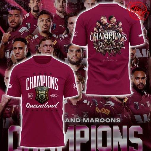 Queensland Maroons State of Origin Champions 2025 Limited T-Shirt