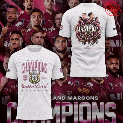 Queensland Maroons State of Origin Champions 2025 Limited T-Shirt