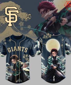San Francisco Giants x Kamado Tanjiro Wave Breathing Demon Slayer Limited Baseball Jersey
