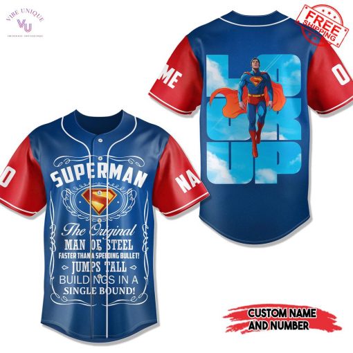 Superman Look Up Custom Name and Number Limited Baseball Jersey