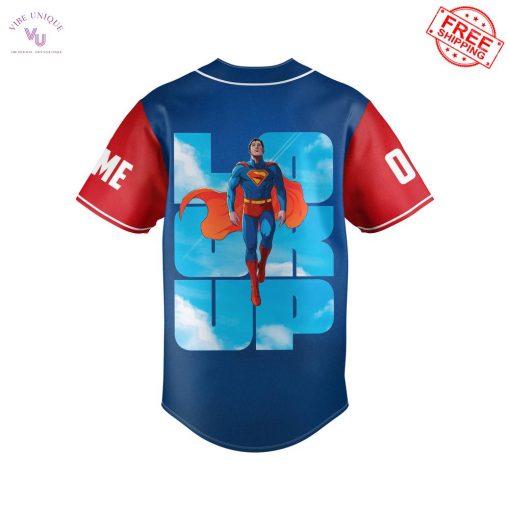 Superman Look Up Custom Name and Number Limited Baseball Jersey