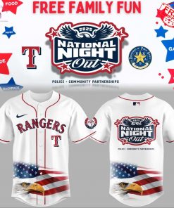 Texas Rangers National Night Out 2025 Limited Baseball Jersey