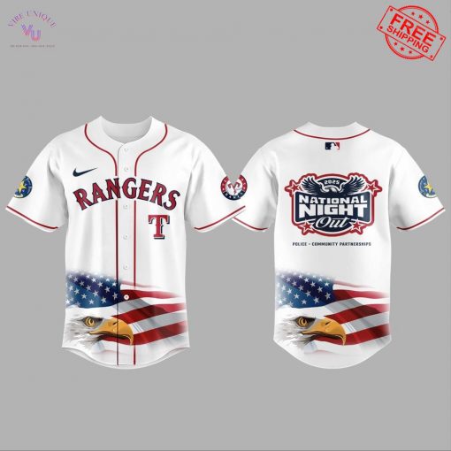 Texas Rangers National Night Out 2025 Limited Baseball Jersey