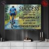 Cycling Man Motivational Personalized Wall Art Decor Cycling Lovers Special Landscape Canvas