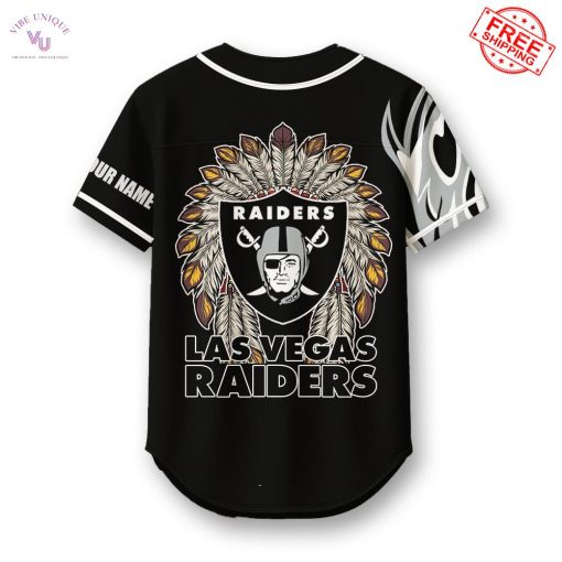 Las Vegas Raiders Native American 2025 Custom Name Limited Baseball Jersey