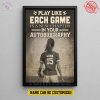 Soccer Woman Motivational Personalized Wall Art Decor Special Portrait Canvas